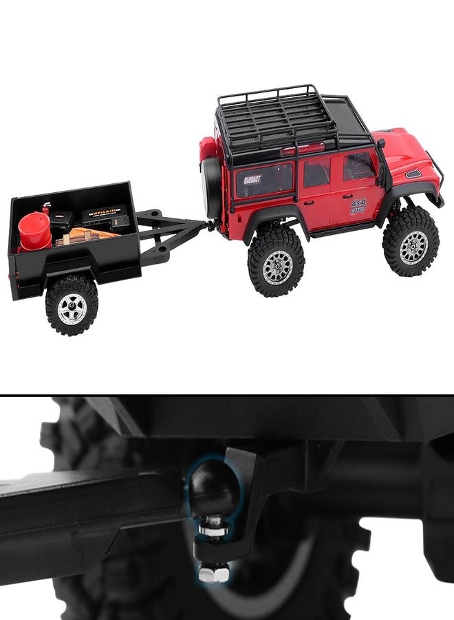 GLOBACT 1/18 RC Trailer with Hitch RC Crawler Accessories for TRX4M Defender 1/18 RC Crawler Upgrade - Image 3
